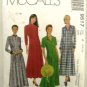 90's McCalls 9517 Sewing Pattern Button Front Long or Short Sleeve Dress 4 Styles Size 6 8 10 UNCUT