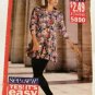 Vintage 1990's Butterick See & Sew Sewing Pattern 5890 Top Leggings Size A X-Small - Medium UNCUT