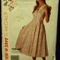 1980's Vintage McCalls Sewing Pattern 4152 Petite Button Front Dress Size B 12 - 14 - 16 CUT