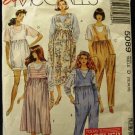 1990's Easy McCalls Maternity Sewing Pattern 5089 Jumper Jumpsuit Top Size 12 - 14 - 16 CUT