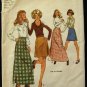 Vintage 1970's Simplicity Sewing Pattern 5199 Long or Short Skirt 4 styles Size 16 CUT