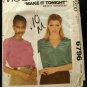 Vintage 1970's McCalls Sewing Pattern 6796 Round or V-Neck Shirt Top Size Medium 14 - 16 CUT