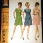 Vintage 60's McCalls Sewing Pattern 9265 Sleeveless or Short Sleeve Dress Square Neck Size 14 UNCUT