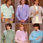 Bernat Knitting Pattern Booklet 512 Modern Classics Knit Sweater in 7 Basic Styles Cardigan A1006