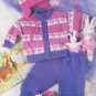 Patons Knitting Pattern Booklet 672 Baby Astra 2 Sweater Booties Sleeper Size 3 - 24 Months A1014