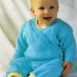 Hayfield Knitting Pattern Leaflet #00523 Baby Cross Over Cardigan with 2 Buttons A1029