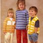 Wendy Knitting Pattern Leaflet 4699 Childrens Pullover Sweater Cardigan Vest Ages 2 - 13  A1044