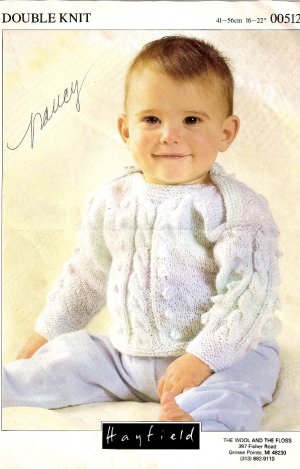 Hayfield Knitting Pattern Leaflet #00512 Infant Baby Pullover Sweater  A1045