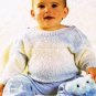 Hayfield Knitting Pattern Leaflet #00512 Infant Baby Pullover Sweater  A1045