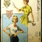 Vintage 1950's McCalls Sewing Pattern 2029 Blouse with Alphabet Transfer Size 16 UNCUT