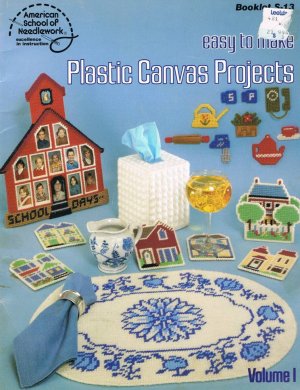 Easy to Make Plastic Canvas Projects Booklet Volume 1 Placemat Tissue Holder Magnets and More A1072