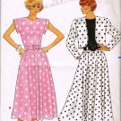 80's Butterick Sewing Pattern 4631 Fast & Easy Cap Sleeve Flared Dress Jacket Size 6 8 10 UNCUT