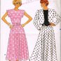 80's Butterick Sewing Pattern 4631 Fast & Easy Cap Sleeve Flared Dress Jacket Size 6 8 10 UNCUT