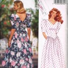 80's Butterick Sewing Pattern 4915 Fitted Bodice Flared Dress Size 6 8 10 12 UNCUT