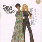 Vintage 1960's Butterick Easy Sewing Pattern 6305 Short Sleeve Long Dress Tunic Pants Size 14 UNCUT