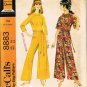 Vintage 1960's McCalls Sewing Pattern 8883 Raglan Sleeve Pantdress with Belt Size 14 UNCUT