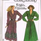 80's Simplicity Sewing Pattern 8221 Loose Fitting Flared Button Front Dress Size 10 - 16 UNCUT