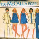 McCalls Maternity Sewing Pattern 5024 Maternity Top Jacket Shorts Skirt Pants Panties Size 12 CUT