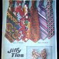 1970's Vintage Simplicity Sewing Pattern 9400 Jiffy Mens Neck or Bow Tie Ties 3 styles CUT