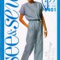 Vintage 80's See and Sew Butterick Sewing Pattern 6401 Jumpsuit Plus Size 16 18 20 22 24 UNCUT