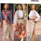 90's Butterick Sewing Pattern 6793 JG Hook Button Skirt Vest Shirt Blouse Size 12 14 16 UNCUT