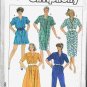 80's Simplicity Sewing Pattern 7492 Shirt Dress Long or Short Jumpsuit Size 6 and 8 UNCUT