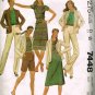Vintage 1980's McCalls Sewing Pattern 7448 Shorts Skirt Jacket Blazer Pants T-Shirt Size 14 UNCUT