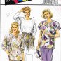 Vintge Burda Super Easy Sewing Pattern 4808 Top Shirt Blouse Plus Size 18 20 22 24 26 28 UNCUT