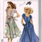 80's Simplicity Sewing Pattern 9195 Scoop Neck Dress with Sash Size 14, 16, 18, 20 Plus UNCUT