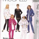 90's McCalls Sewing Pattern 7942 Jacket Tunic Pull On Pants Size Medium 14, 16 UNCUT