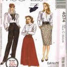 80's McCalls in Minutes Sewing Pattern 4574 Pull On Pants Skirt Cumberbund Size 10, 12, 14 UNCUT