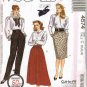 80's McCalls in Minutes Sewing Pattern 4574 Pull On Pants Skirt Cumberbund Size 10, 12, 14 UNCUT
