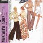 70's McCalls Carefree Sewing Pattern 4087 Wide Leg Proportioned Pants or Shorts Size Small UNCUT