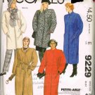1980's McCalls Sewing Pattern 9229 Fall Winter Coat and Belt Plus Size 22 UNCUT