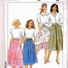 80's Vintage Simplicity Sewing Pattern 9593 Gathered Full Skirt Size 6 8 10 12 UNCUT