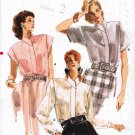 80's Very Easy Vogue Sewing Pattern 9972 Blouse with Shaped Collar 3 styles Size 8 10 12 UNCUT