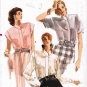 80's Very Easy Vogue Sewing Pattern 9972 Blouse with Shaped Collar 3 styles Size 8 10 12 UNCUT