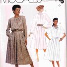 1980's McCalls Sewing Pattern 3409 Pleated Back Zip Dress and Belt in 3 styles Size 12 UNCUT