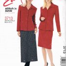 McCalls Easy Stitch n Save Sewing Pattern 3713 Suit Shirt Jacket Skirt Size 6 8 10 12 UNCUT