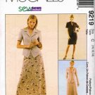 1990's McCalls Sewing Pattern 9213 Long Short Sleeve Jacket Long Short Skirt Size 10 12 14 UNCUT