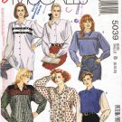 1990's McCalls Easy Sewing Pattern 5039 Long Sleeve Blouse Big Shirt Size 8 10 12 UNCUT
