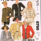 1980's McCalls Sewing Pattern 8798 Long Sleeve Button Front Jacket Size 12 UNCUT