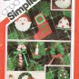 1980's Simplicity Craft Pattern 5636 Crochet Christmas Ornaments Santa Dolls Doll Pillow Wreath