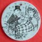 Bjorn Wiinblad Plate December Black