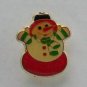 Vintage Christmas Snowman Enamel Gold Tone Metal Tie Pin