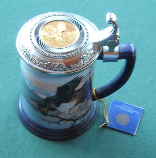 Franklin Mint Monarch Of The Valley Tankard Stein Mug