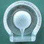 Nybro Swedish Crystal Glass Block Golf Ball