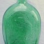 Vintage Green Glass Speckled Liberty Eagle Bottle Flask