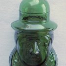 Vintage Wheaton Pocahontas Green Glass Bottle