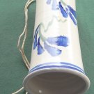 Large Pottery Bell With Blue Floral Design